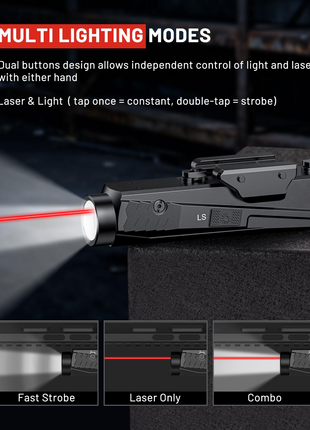 CVLIFE Light Combo featuring multilighting modes with either hand in red laser light combo