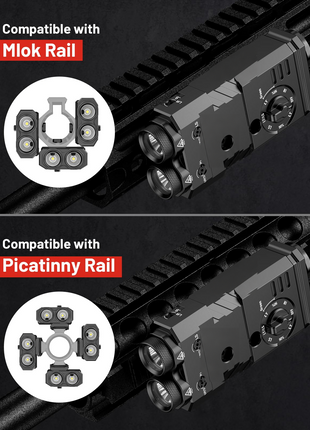 CVLIFE IR Illuminator featuring compatible with picatinny rail Green Laser+IR Laser+White Light+Green Light