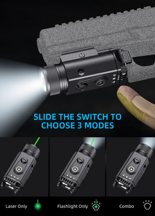 CVLIFE light laser combo featuring laser only flashlight only combo Light with Green Beam