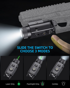 CVLIFE light laser combo featuring laser only flashlight only combo Light with Green Beam