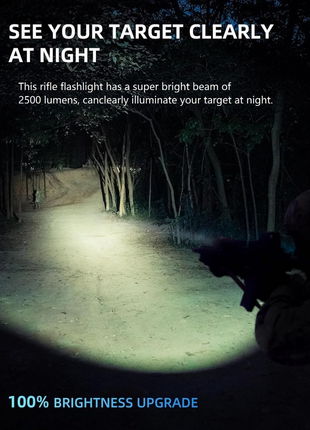 CVLIFE Combo for Rifle featuring this rifle flashlight has a super bright beam of