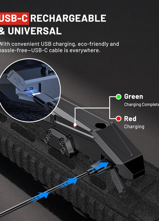 CVLIFE Rifle WeaponLight Laser Light Combo USB Rechargeable featuring hassle-free-usb-c cable is everywhere in green laser