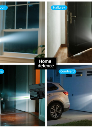CVLIFE Rechargeable Gun Light featuring living room hallway home in blue laser light combo