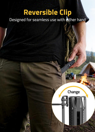 CVLIFE Folding Knife featuring reversible clip designed for seamless use with either hand
