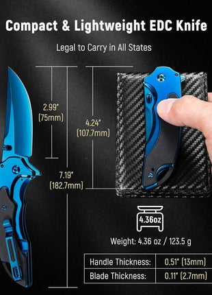 Compact and Lightweight EDC Knife Dimension and Weight Details