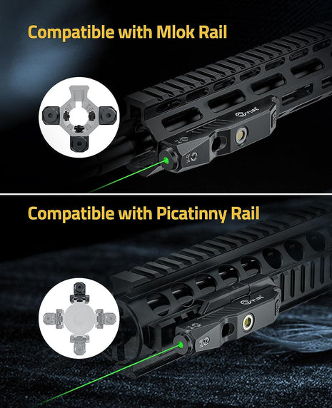 Tactical Laser Sight Compatible with Mlok Picatinny Rail