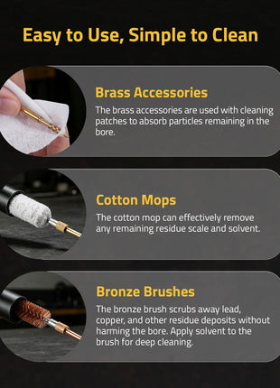 CVLIFE Gun Cleaning Kit featuring the brass accessories are used with cleaning