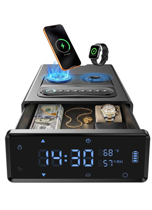 CVLIFE Handgun Safe featuring 37%charged