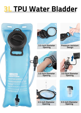 CVLIFE Hydration Hiking Backpack featuring opening opening hydration bladder in green
