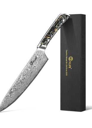 CVLIFE 8 Damascus Steel Knife featuring vlife