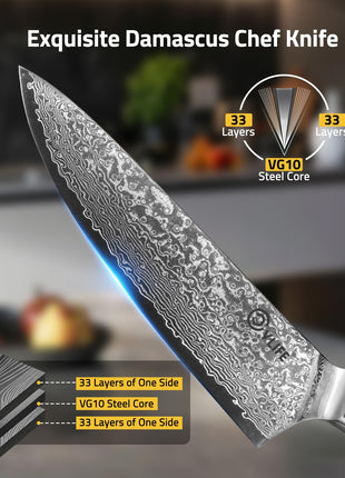 CVLIFE Damascus Steel Knife featuring exquisite damascus s chef knife