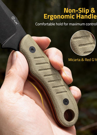 CVLIFE blade knife featuring non-slip& ergonomic handle vlife in brown