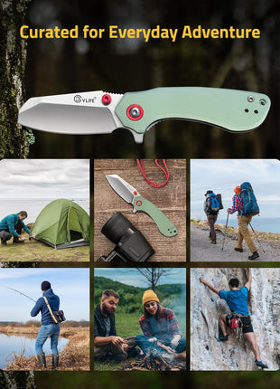 CVLIFE blade featuring curated for everyday adventure in jade green