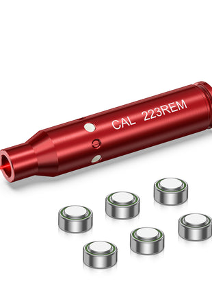 CVLIFE Laser Bore Sight 223/5.56mm Red Dot Boresighter with 2 Sets of Batteries