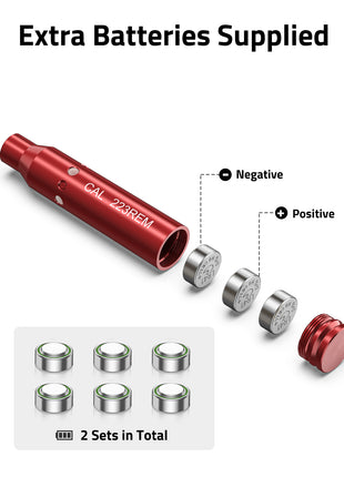 Red Dot Boresighter with Extra Batteries