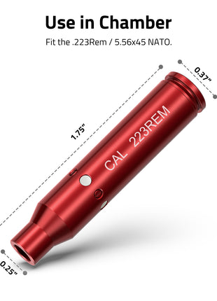 Red Laser Bore Sighter for .223rem/5.56mm Chamber Size Details