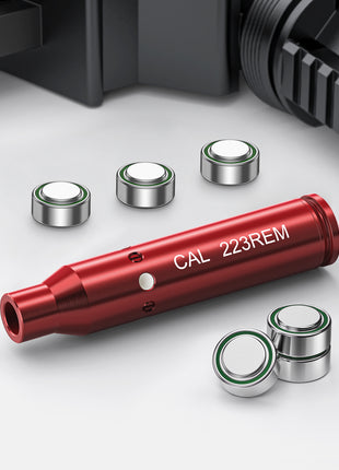 CVLIFE Bore Sight for CAL 223REM Red Laser Bore Sighter With Batteries