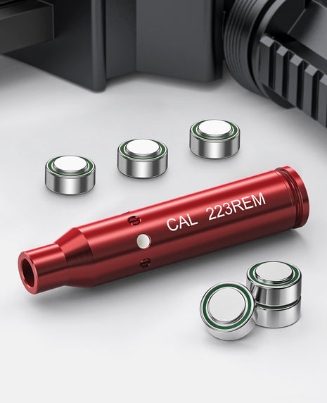 CVLIFE Bore Sight for CAL 223REM Red Laser Bore Sighter With Batteries