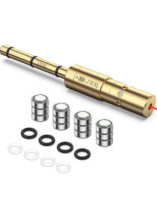 CVLIFE Laser Bore Sight for .17HMR/.177 Cal Red Laser Boresighter with Batteries and O-rings