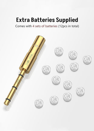 Red Laser Bore Sight with 4 Set Batteries