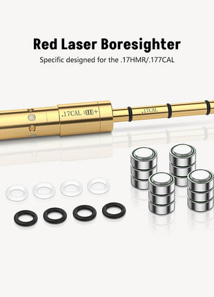 Red Laser Boresighter for .17HMR/.177CAL 