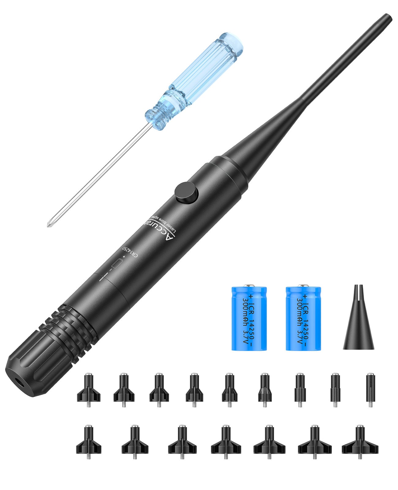Green Laser Bore Sight Kit - Magnetic Boresighter For Multiple Calibers From .17 To 12GA With Type-C Charging