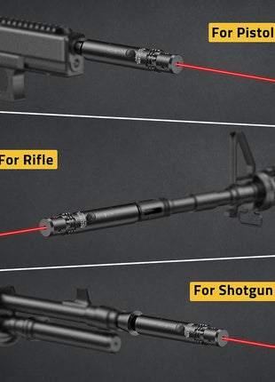 Red Laser Bore Sight Kit Compatible with Pistols, Rifles and Shotgun