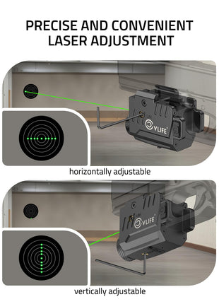 CVLIFE laser combo featuring laseradjustment vlife horizontally adjustable
