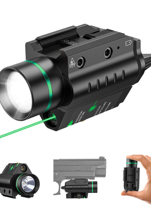 CVLIFE Laser Light Combo with Green Beam Strobe Tactical Flashlight