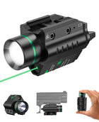 CVLIFE Laser Light Combo with Green Beam Strobe Tactical Flashlight