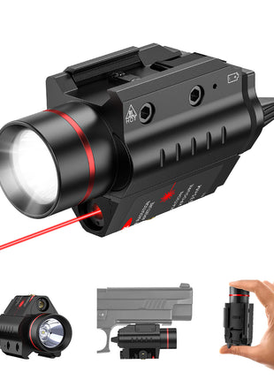 Red Laser Light Combo Tactical Flashlight