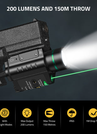 200 Lumens Tactical Flashlight