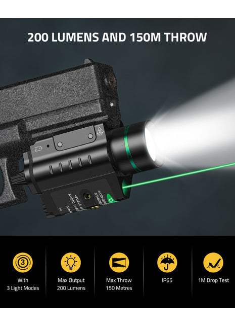 200 Lumens Tactical Flashlight