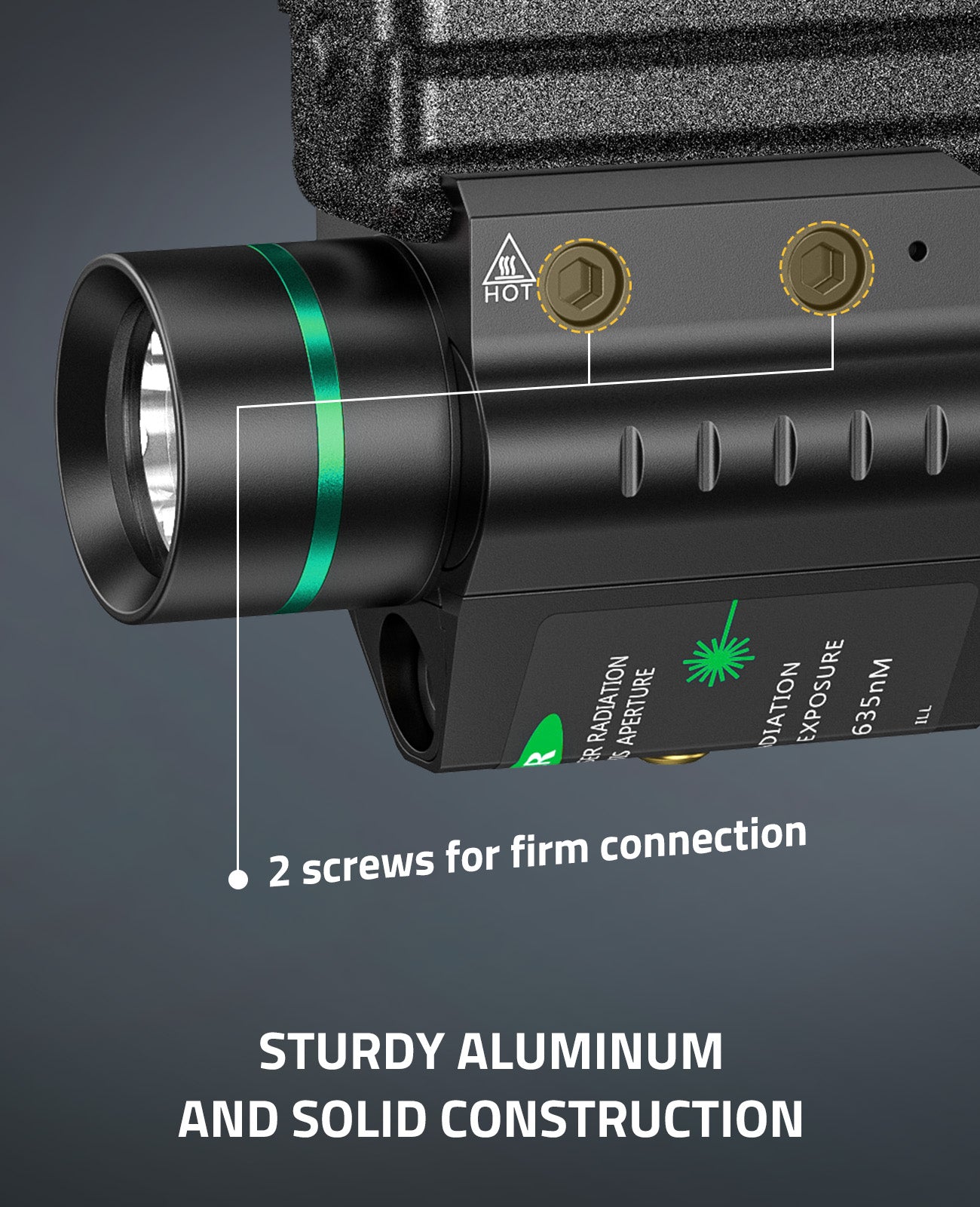 CVLIFE Laser Light Combo with Green Red Beam Strobe Tactical Flashligh