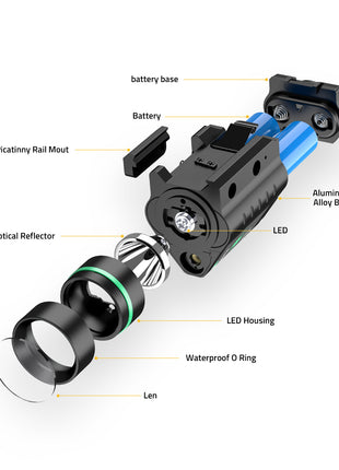 Laser Light Combo Tactical Flashlight Structure