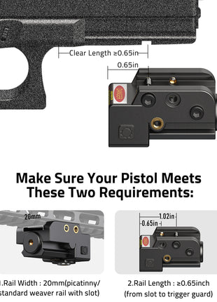 Red Green Laser Sight for Picatinny Rail