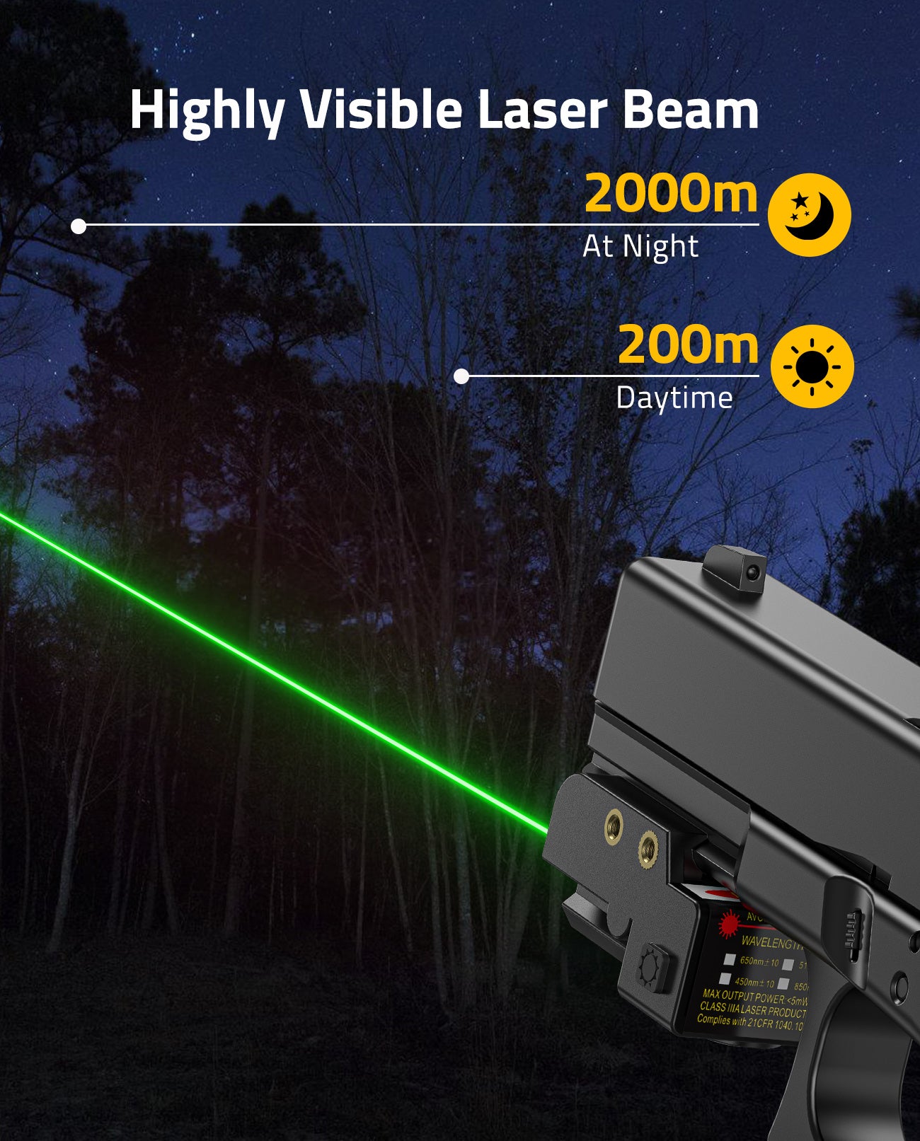 TOUGHSOUL Red Laser Sight For M-Lok & Picatinny Rails | Low-Profile, Rechargeable With Strobe | Tactical Rifle Laser