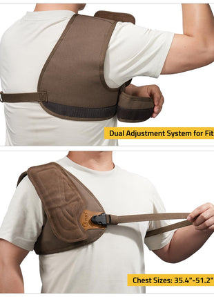 CVLIFE layer cushioning pad featuring dual adjustmentsystemfor fit in brown