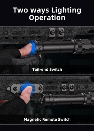 CVLIFE light laser combo featuring tail-end switch magnetic remote switch