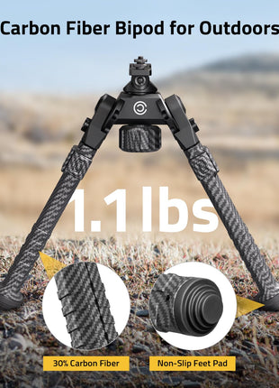 CVLIFE M-Rail Carbon Fiber Bipod 8-11 Inches featuring carbon fiber bipod for outdoors