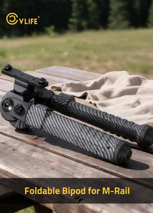 CVLIFE M-Rail Carbon Fiber Bipod 8-11 Inches featuring foldable bipod for m-rail