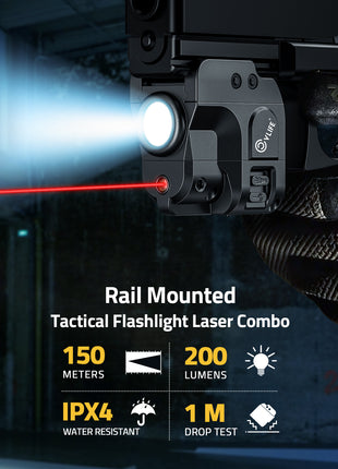 200 Lumens Laser Tactical Flashlight Combo