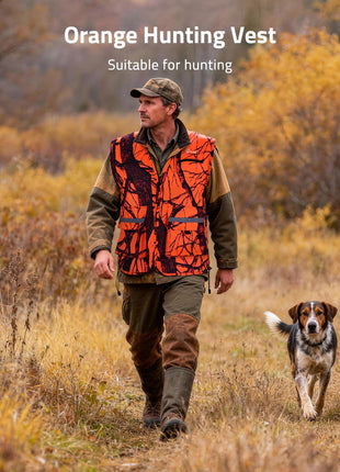 CVLIFE Orange Hunting Vest featuring orange hunting vest suitable for hunting Large