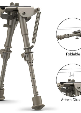CVLIFE Picatinny Bipod featuring foldable attach directly