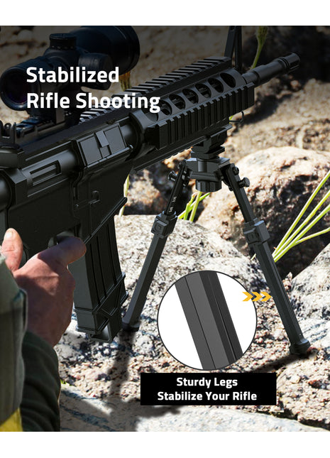 Picatinny Rifle Bipod for Stabilized Shooting