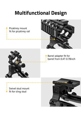 Multifunctional Design Picatinny Bipod