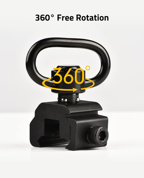 360° Rotation Picatinny Rail Sling Swivel