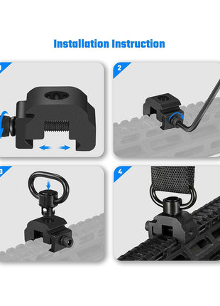How to install the anti-rotation sling swivels?