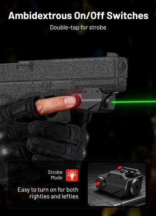 CVLIFE Pistol Laser featuring ambidextrous on/off switches