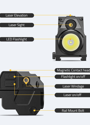 CVLIFE Pistol Laser Flashlight Combo Structure